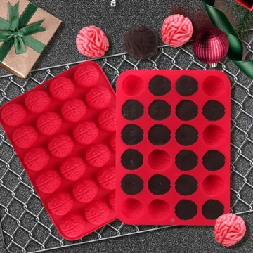 Hewomate Halloween Brain Chocolate Candy Mold Set