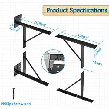 Heavy Duty Fence Gate Kit Gate Hardware Iron No-Sag 2x4s Adjustable for Wooden Fence Gate Windows Shed Doors