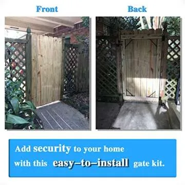 Heavy Duty Fence Gate Kit Gate Hardware Iron No-Sag 2x4s Adjustable for Wooden Fence Gate Windows Shed Doors
