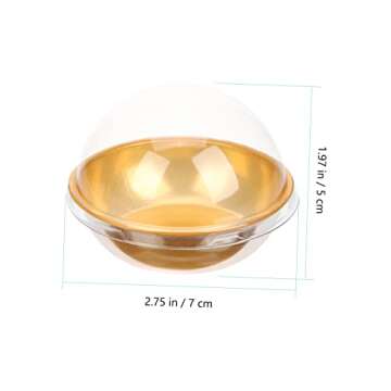 MUCKLILY Mini Dessert Boxes 50pcs Clear Plastic Dome Containers