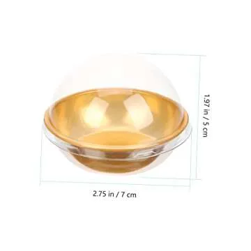 MUCKLILY Mini Dessert Boxes 50pcs Clear Plastic Dome Containers