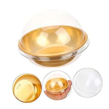 MUCKLILY Mini Dessert Boxes 50pcs Clear Plastic Dome Containers