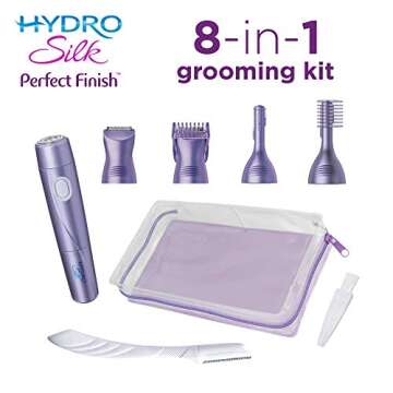 Schick Hydro Silk Perfect Finish Trimmer: 8-in-1 Women's Grooming Kit for All Your Styling Needs