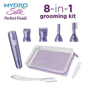 Schick Hydro Silk Perfect Finish Trimmer: 8-in-1 Women's Grooming Kit for All Your Styling Needs