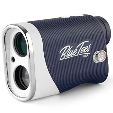 Blue Tees Golf Series 3 Max+ Golf Rangefinder with Slope Switch, 1000 Yards Range Finder, 6X Magnification Laser Rangefinder, Slope Measurement, Magnetic Strip, Flag Pole Locking with Pulse Vibration