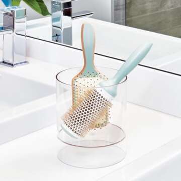 iDesign Classico Over the Rod Closet Organizer for Ties, Belts, Hats, Purses, and More – 2 Hooks, 0.7" x 3.8" x 6.2", Chrome