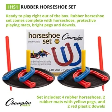 Champion Sports Indoor/Outdoor Horseshoe Set for Family