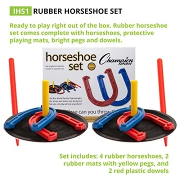 Champion Sports Indoor/Outdoor Horseshoe Set for Family