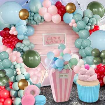 INFLORAL 189pcs Pastel Balloon Garland Kit for Parties