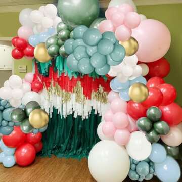 INFLORAL 189pcs Pastel Balloon Garland Kit for Parties