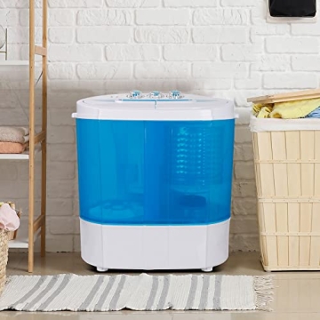 Portable 9.9lb Mini Twin Tub Washer for Small Spaces