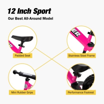 Strider 12” Sport Bike - Perfect Balance Bike for Kids