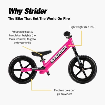 Strider 12” Sport Bike - Perfect Balance Bike for Kids