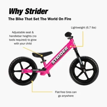 Strider 12” Sport Bike - Perfect Balance Bike for Kids