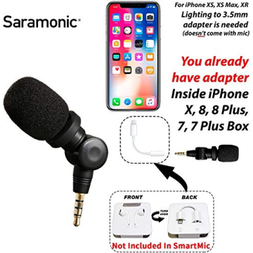 Saramonic SmartMic Mini Microphone for Smartphones and Vlogging