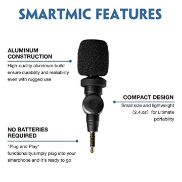 Saramonic SmartMic Mini Microphone for Smartphones and Vlogging