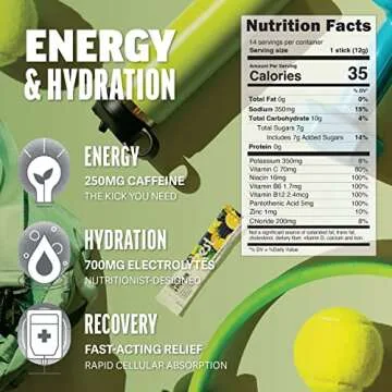 Zest Energy Tea & Hydration Electrolyte Powder - Variety Pack - 4 Tea Bags + 6 Travel Packets - Mix w/Water - Low Sugar Supplement - Recovery, Energy, & Focus Drink - IV Pillars of Liquid Rehydration
