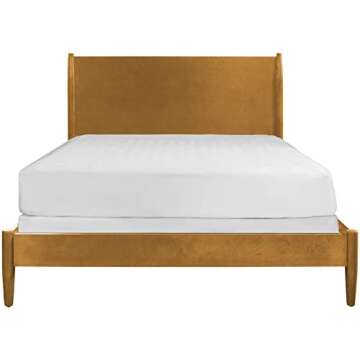 Crosley Landon Wood Bed Set in Acorn | Queen Size Platform