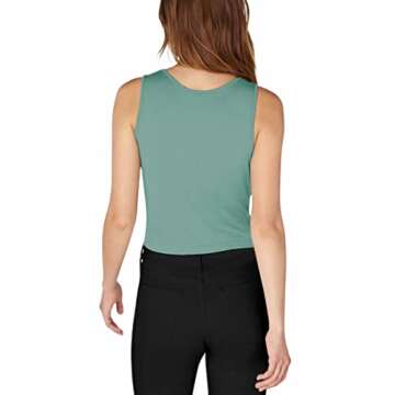 Bestisun Cropped Tank Tops Crop Workout Shirts Gym Exercise Wear Yoga Activewear for Women Gray Green L