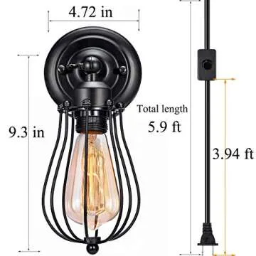 Stylish Licperron Plug in Wall Sconces Set for Any Room