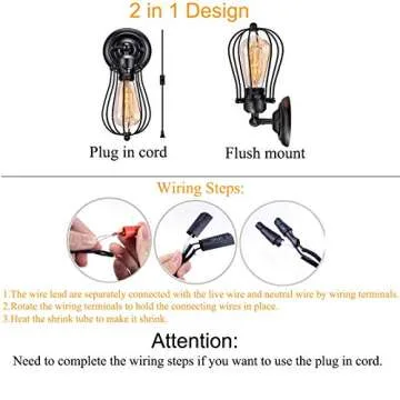 Stylish Licperron Plug in Wall Sconces Set for Any Room