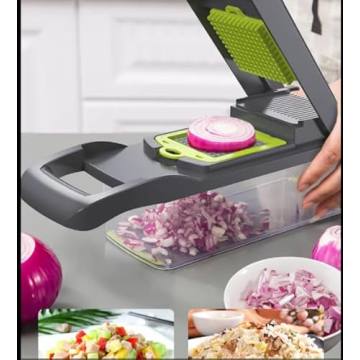 Elabli Pro Vegetable Chopper with 8 Functional Blades for Easy Meal Prep