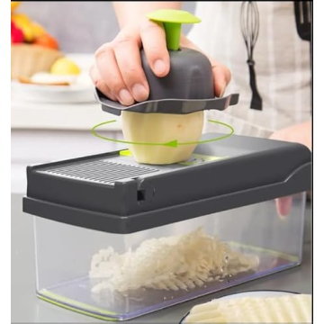 Elabli Pro Vegetable Chopper with 8 Functional Blades for Easy Meal Prep