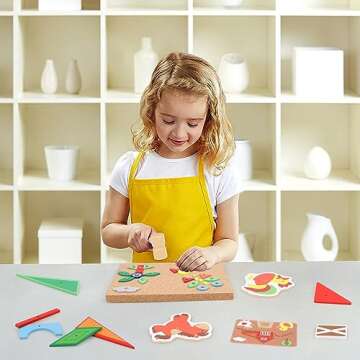 Steventoys Fine Motor Toys, Hammer and Nails Game for Kids Aged 3+, Tap Games Toys, Wooden Hammering Pounding Toy, Farm Theme Wooden Blocks Puzzle