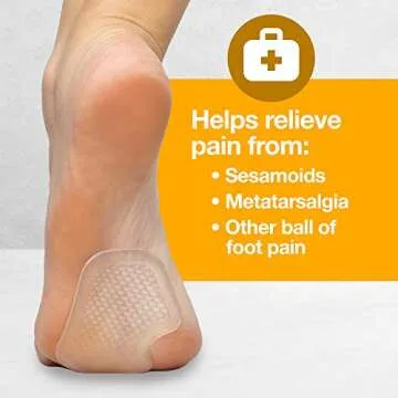ZenToes Repositionable Gel Metatarsal Pads – Reduce Foot Pain Effectively