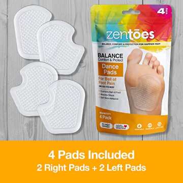 ZenToes Gel Metatarsal Pads for Foot Pain Relief