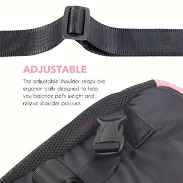 Dog Carrier Pink Legs Out Front Pet Carrier Backpack Comfortable Puppy Bag with Shoulder Strap and Sling for Travel Hiking Camping Outdoor