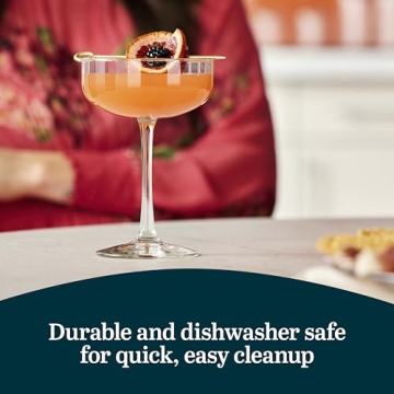 Libbey Paneled Cocktail Coupe Glasses Set of Four