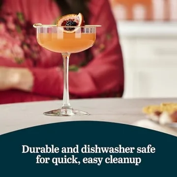 Libbey Paneled Cocktail Coupe Glasses Set of Four