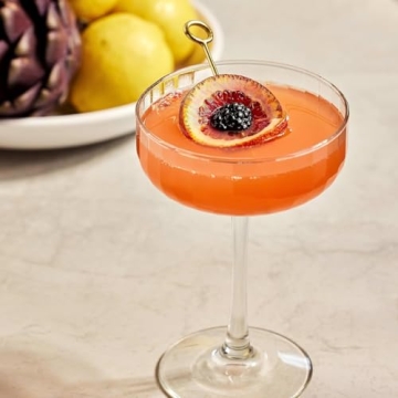 Libbey Paneled Cocktail Coupe Glasses Set of Four