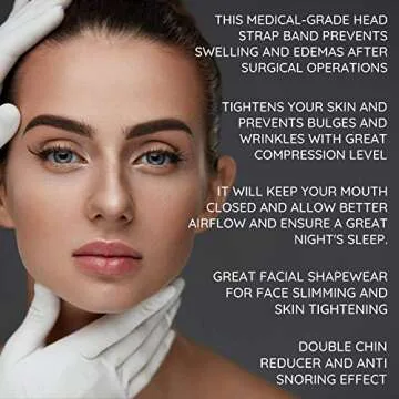 Post Surgery Neck and Chin Compression Garment Wrap Bandage for Women, Face Slimmer