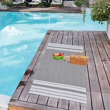 GLAMBURG Turkish Beach Towels Set of 6, Oversized & Quick-Dry