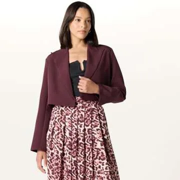 The Drop Women’s Convertible Blazer, Raisin, 2X, Plus Size