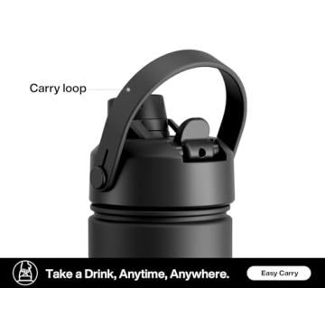 POWCAN 26 oz Insulated Water Bottle with 2-in-1 Lid