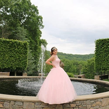 CharmingBridal Halter Quinceanera Dress Prom Pageant Party Sweet 16 Ball Gowns Red
