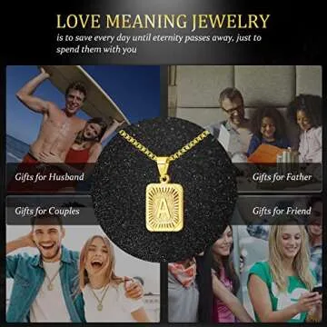 JSJOY Gold Initial Necklace for Women Gold Pendant Initial Necklaces Monogram Letter G Necklace Gold Mens Necklaces