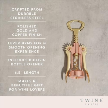 Stylish Two-Tone Corkscrew for Wine Lovers