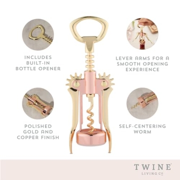 Stylish Two-Tone Corkscrew for Wine Lovers