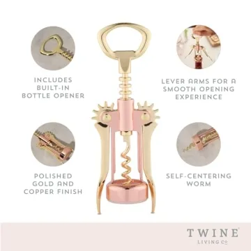 Stylish Two-Tone Corkscrew for Wine Lovers