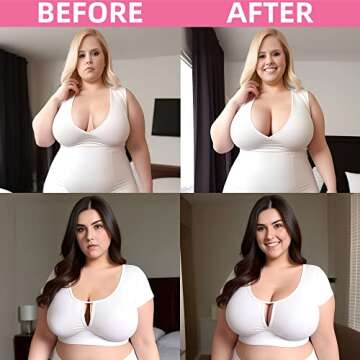 TwiinsBra Breast Lift Tape - 3 Pairs w/Nipple Covers - Boob Tape - Boobtape (Vanilla, DD-DDDD)