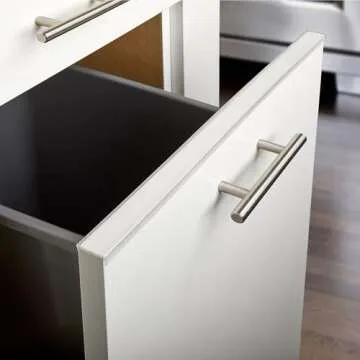 Cabinet Hero Slimline Door Protector – Slip-On Plastic Edge Guard – Protect Kitchen & Drawer Fronts – Prevent Wear, Chipping, Discoloration, Cabinet Bumpers – 3/4" Thick, 18" Length – Clear, Pack of 4