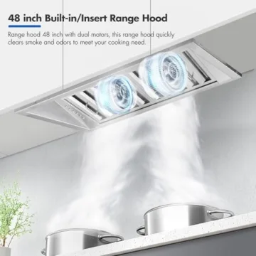 Micmi 48-Inch Range Hood ETL Listed High Performance Ventilation