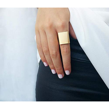 Stylish Adjustable Gold Geometric Ring for Women