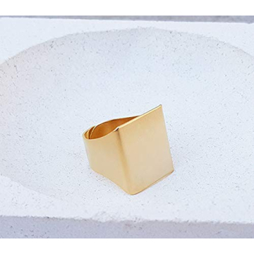 Stylish Adjustable Gold Geometric Ring for Women