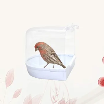 POPETPOP Caged Bird Bath for Small Birds Easy to Clean