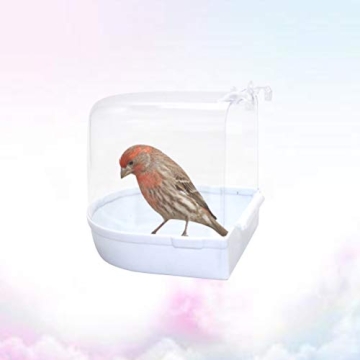 POPETPOP Caged Bird Bath for Small Birds Easy to Clean